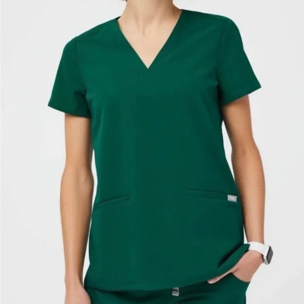 Figs xs hunter green scrub top